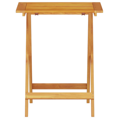 Klapp Bistro Set 3 pcs Braun Massivholz Akazie