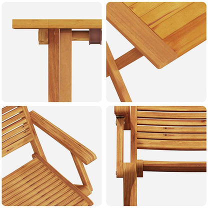 vidaXL Klapp Bistro Set 3 pcs Braun Akazie Massivholz