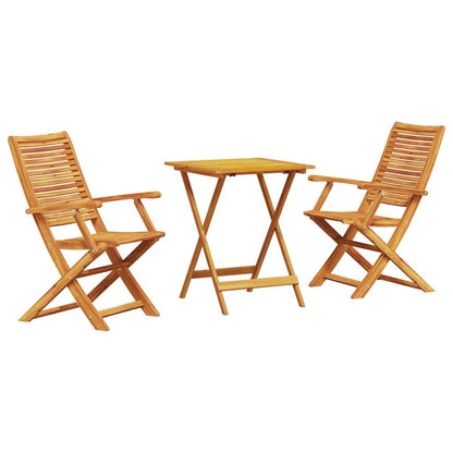 vidaXL Klapp Bistro Set 3 pcs Braun Akazie Massivholz