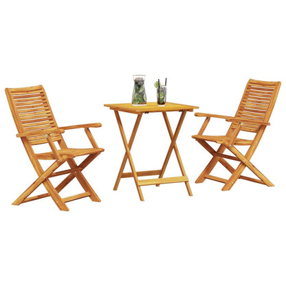 vidaXL Klapp Bistro Set 3 pcs Braun Akazie Massivholz