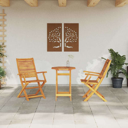 vidaXL Klapp Bistro Set 3 pcs Braun Akazie Massivholz