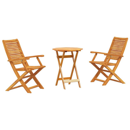 vidaXL Klapp Bistro Set 3 pcs Braun Akazie Massivholz