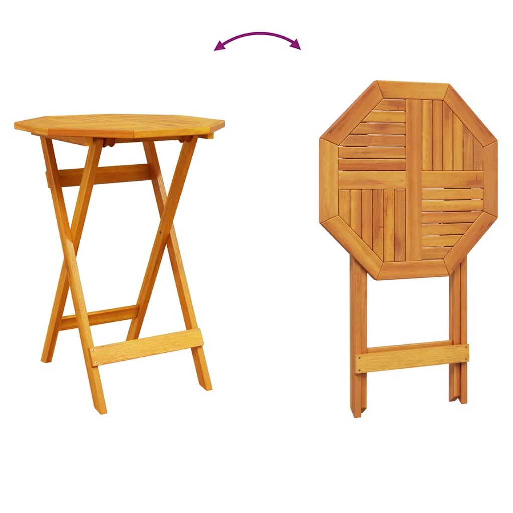vidaXL Klapp Bistro Set 3 pcs Braun Akazie Massivholz