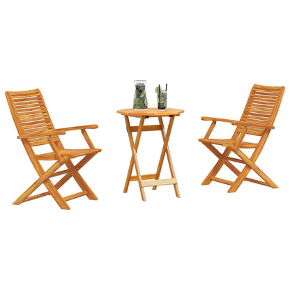 vidaXL Klapp Bistro Set 3 pcs Braun Akazie Massivholz