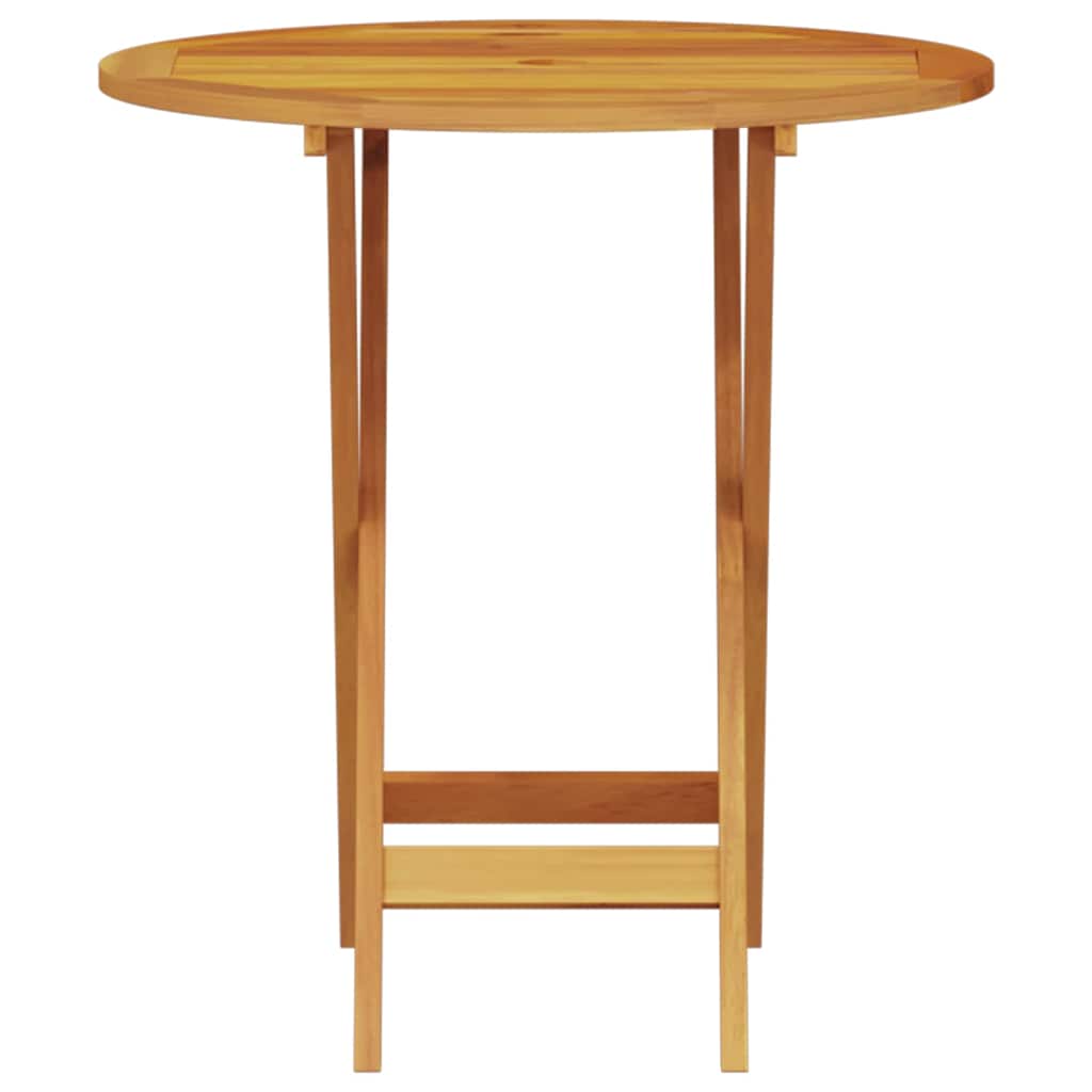 Klapp Bistro Set 3 pcs Braun Massivholz Akazie