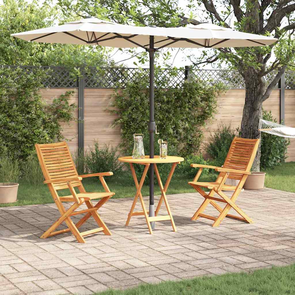 vidaXL Klapp Bistro Set 3 pcs Braun Akazie Massivholz