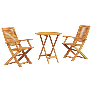 vidaXL Klapp Bistro Set 3 pcs Braun Akazie Massivholz