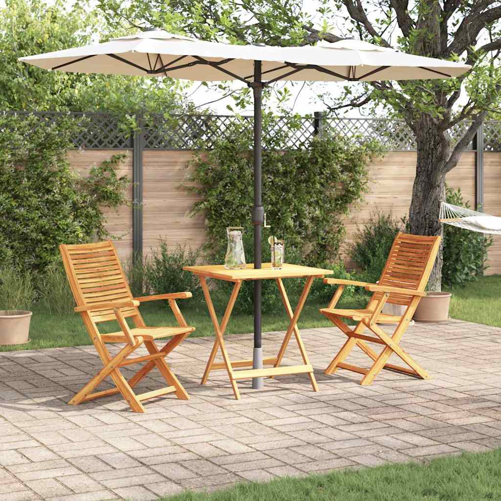 vidaXL Klapp Bistro Set 3 pcs Braun Akazie Massivholz