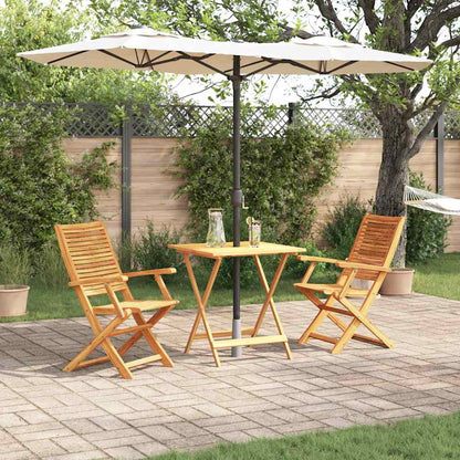 vidaXL Klapp Bistro Set 3 pcs Braun Akazie Massivholz