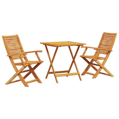 vidaXL Klapp Bistro Set 3 pcs Braun Akazie Massivholz