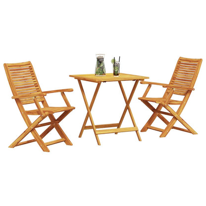 vidaXL Klapp Bistro Set 3 pcs Braun Akazie Massivholz