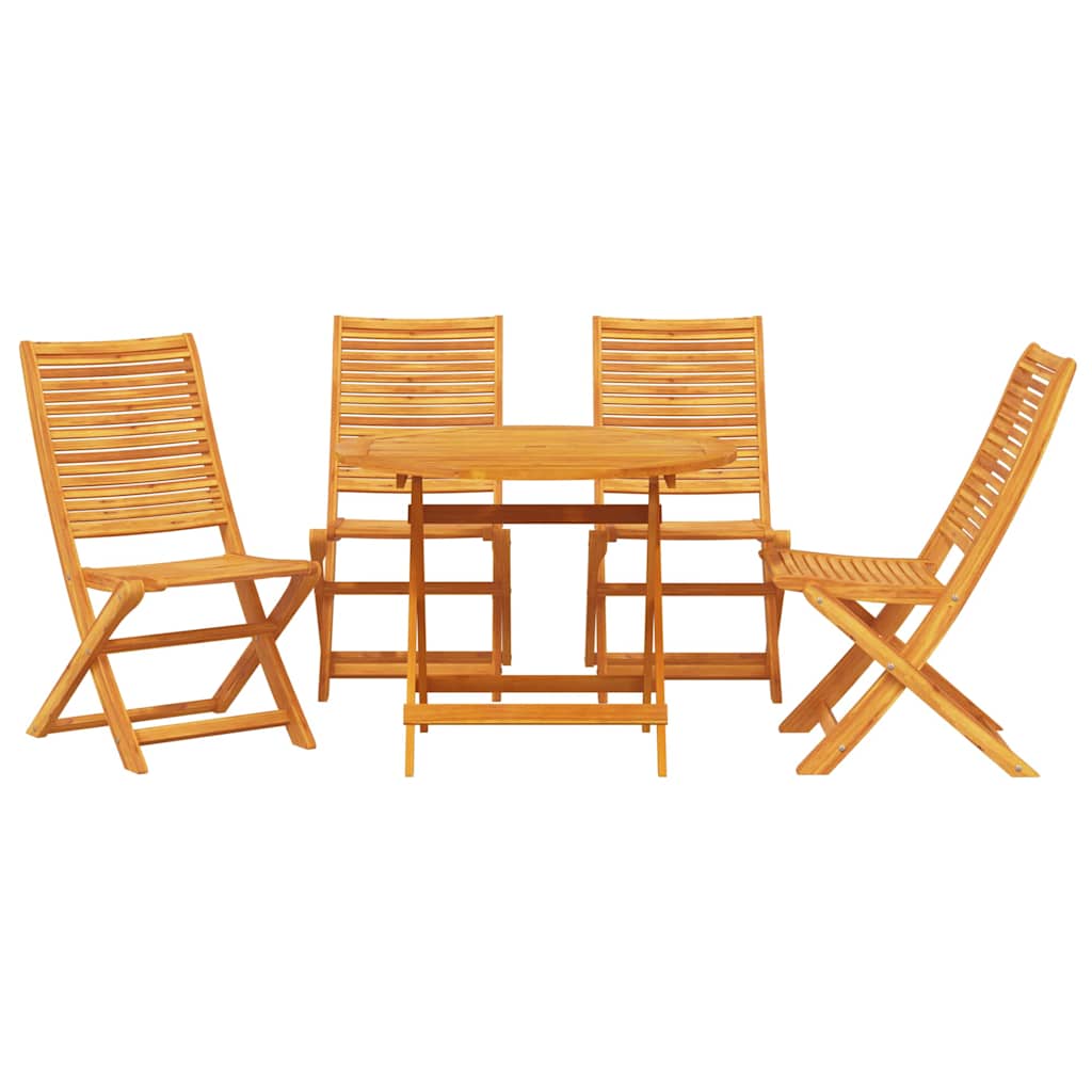 vidaXL Garten Essgruppe 5 pcs Braun Akazie Massivholz