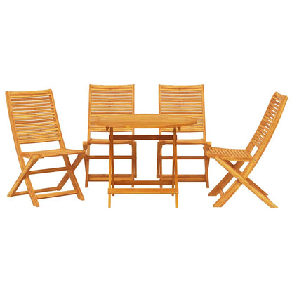 vidaXL Garten Essgruppe 5 pcs Braun Akazie Massivholz