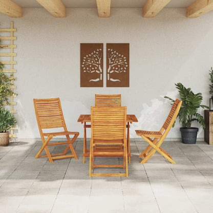 vidaXL Garten Essgruppe 5 pcs Braun Akazie Massivholz