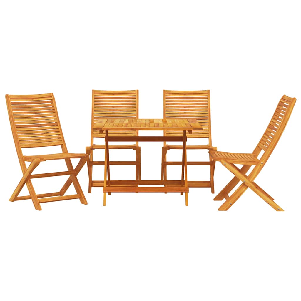 vidaXL Garten Essgruppe 5 pcs Braun Akazie Massivholz