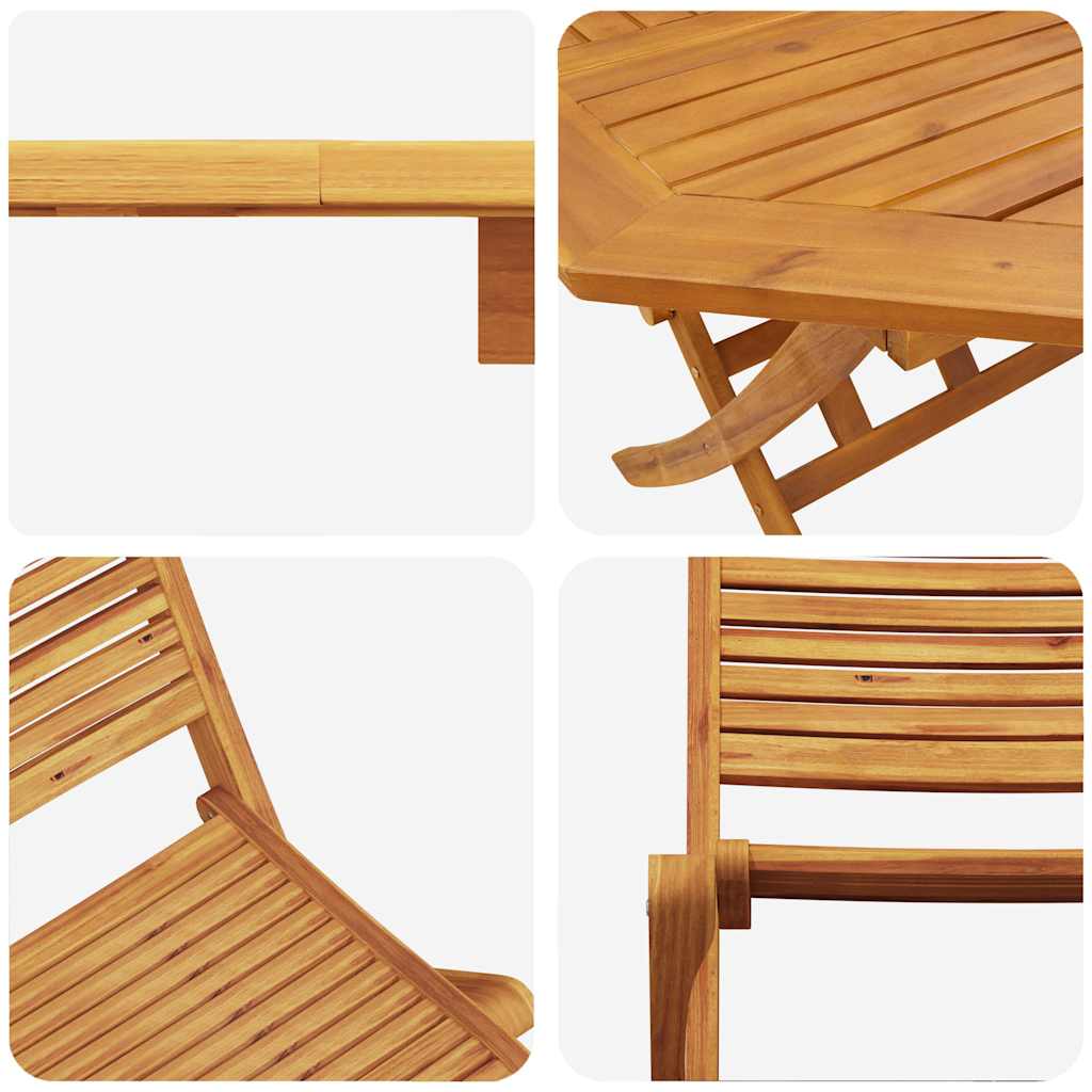 vidaXL Garten Essgruppe 5 pcs Braun Akazie Massivholz