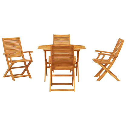 vidaXL Garten Essgruppe 5 pcs Braun Akazie Massivholz