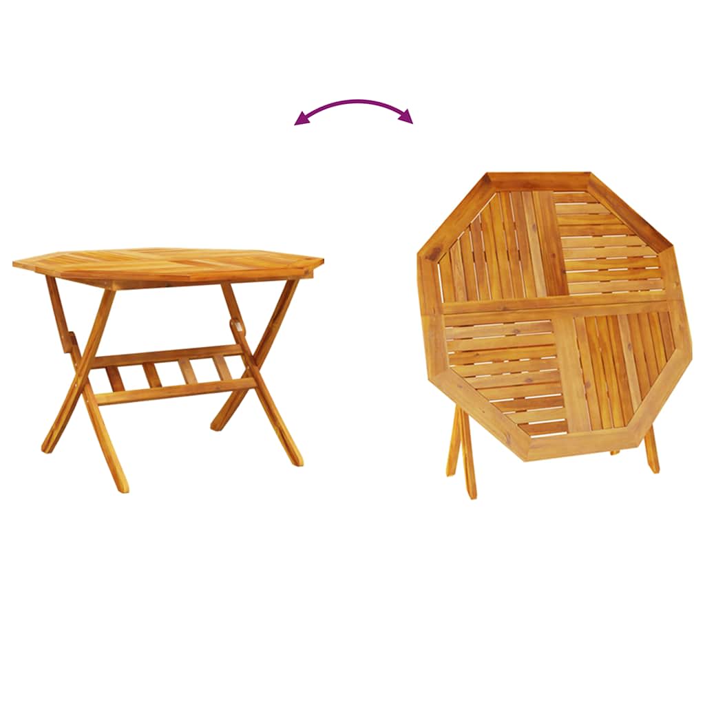 vidaXL Garten Essgruppe 5 pcs Braun Akazie Massivholz
