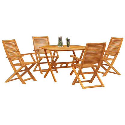 vidaXL Garten Essgruppe 5 pcs Braun Akazie Massivholz