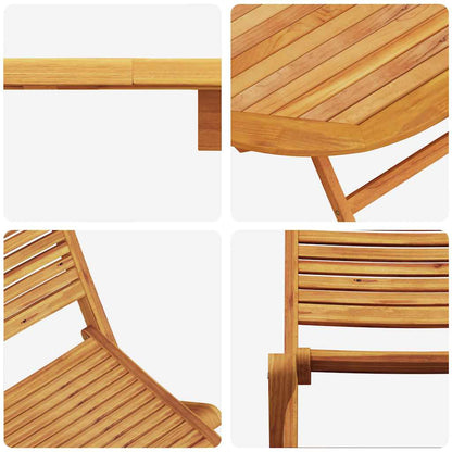 vidaXL Garten Essgruppe 5 pcs Braun Akazie Massivholz