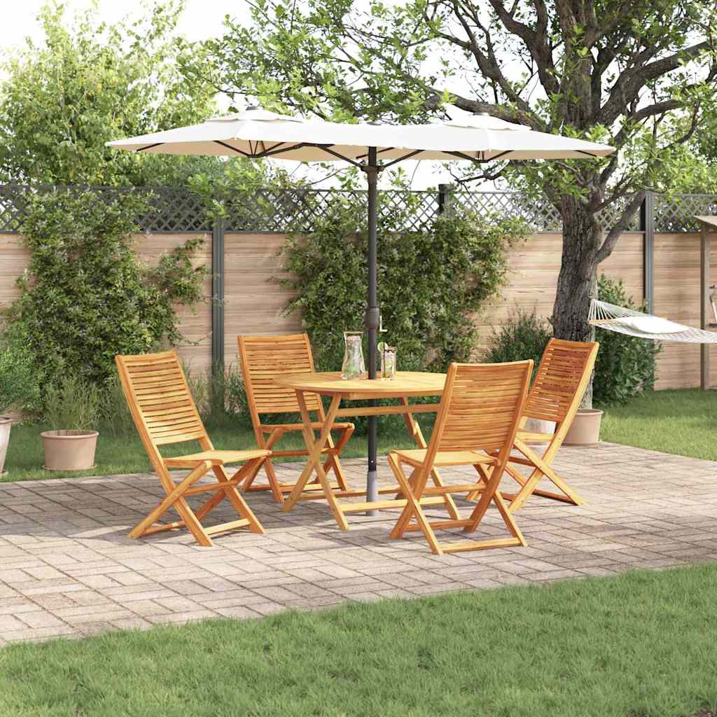 vidaXL Garten Essgruppe 5 pcs Braun Akazie Massivholz