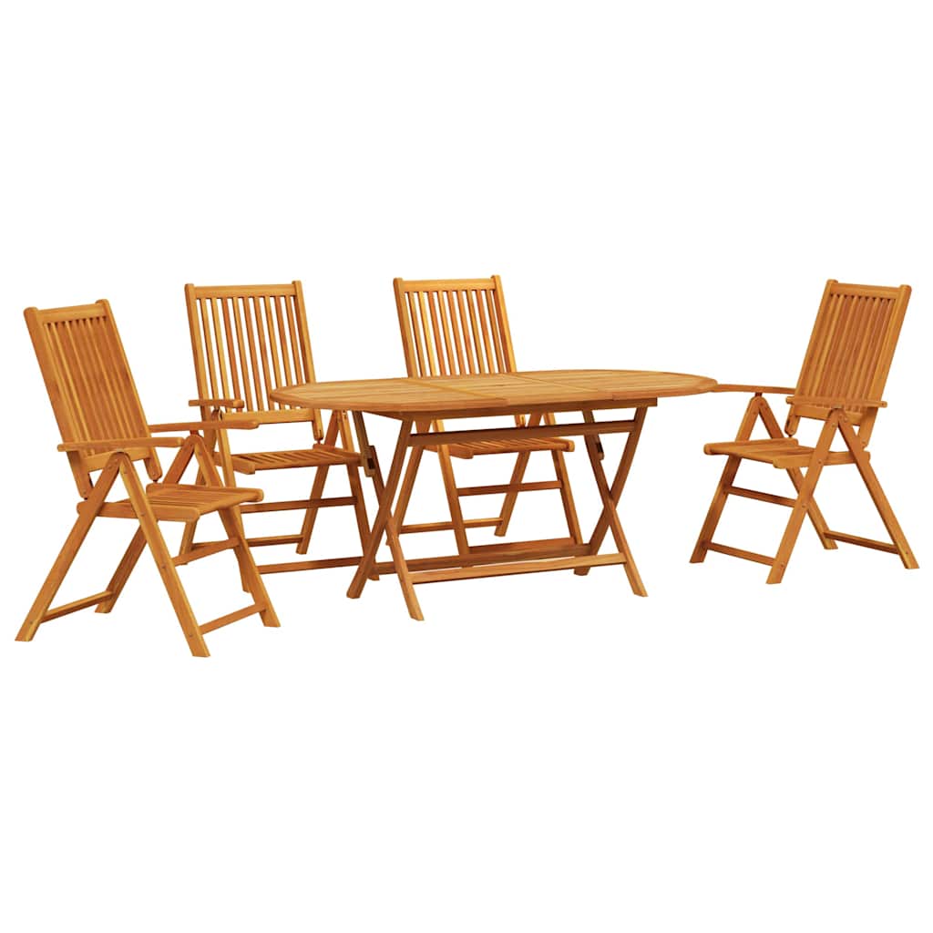 Garten Essgruppe 5 pcs Braun Massivholz Akazie