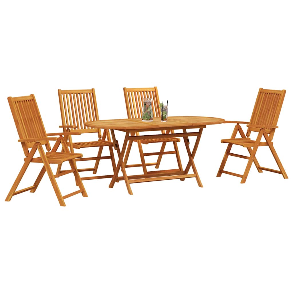 Garten Essgruppe 5 pcs Braun Massivholz Akazie