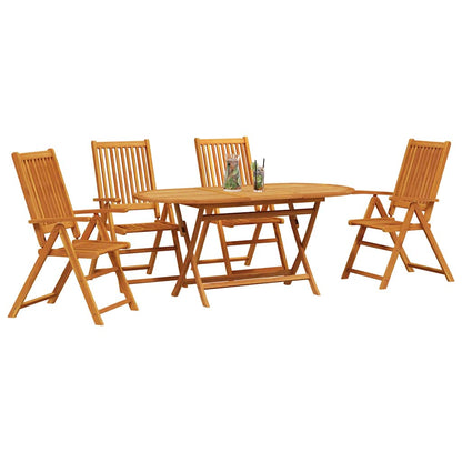 Garten Essgruppe 5 pcs Braun Massivholz Akazie