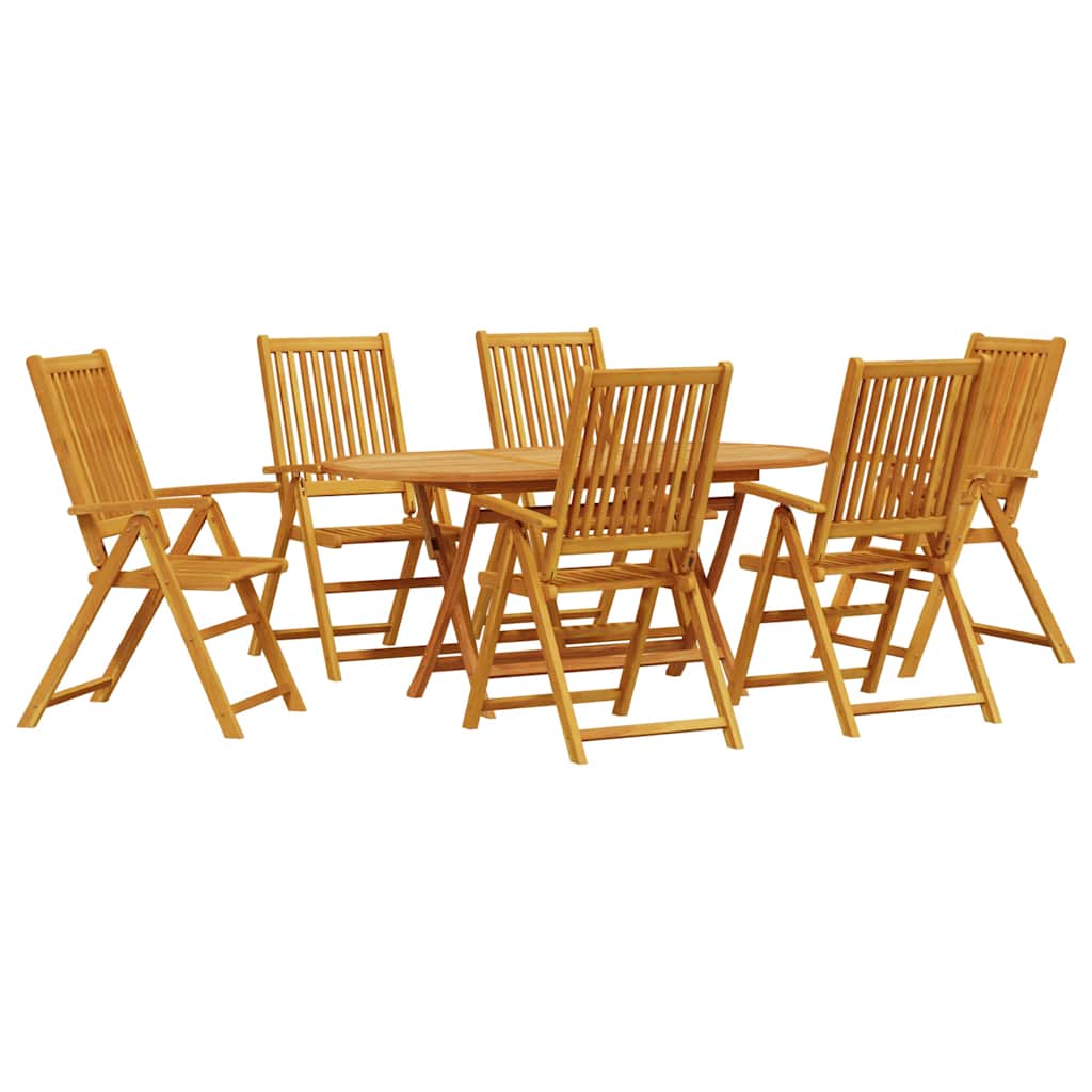 Garten Essgruppe 7 pcs Braun Massivholz Akazie