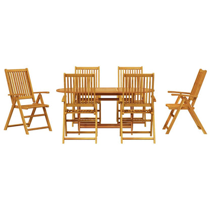 Garten Essgruppe 7 pcs Braun Massivholz Akazie