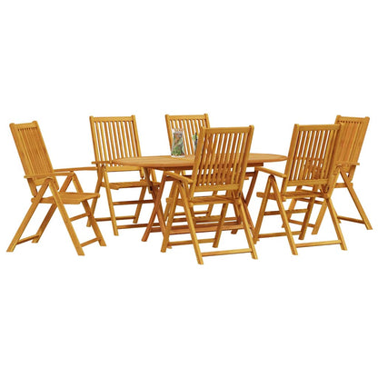 Garten Essgruppe 7 pcs Braun Massivholz Akazie