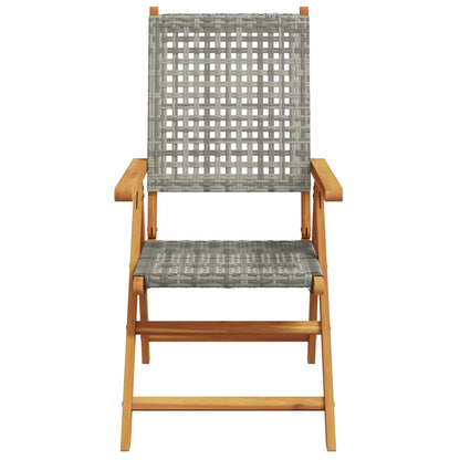 vidaXL Salon de jardin à manger 5 pcs Gris Bois d'acacia massif