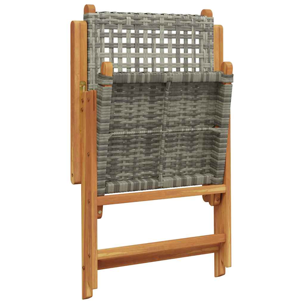 vidaXL Salon de jardin à manger 5 pcs Gris Bois d'acacia massif