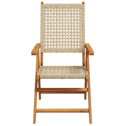 vidaXL Salon de jardin à dîner 7 pcs Beige Bois d'acacia massif