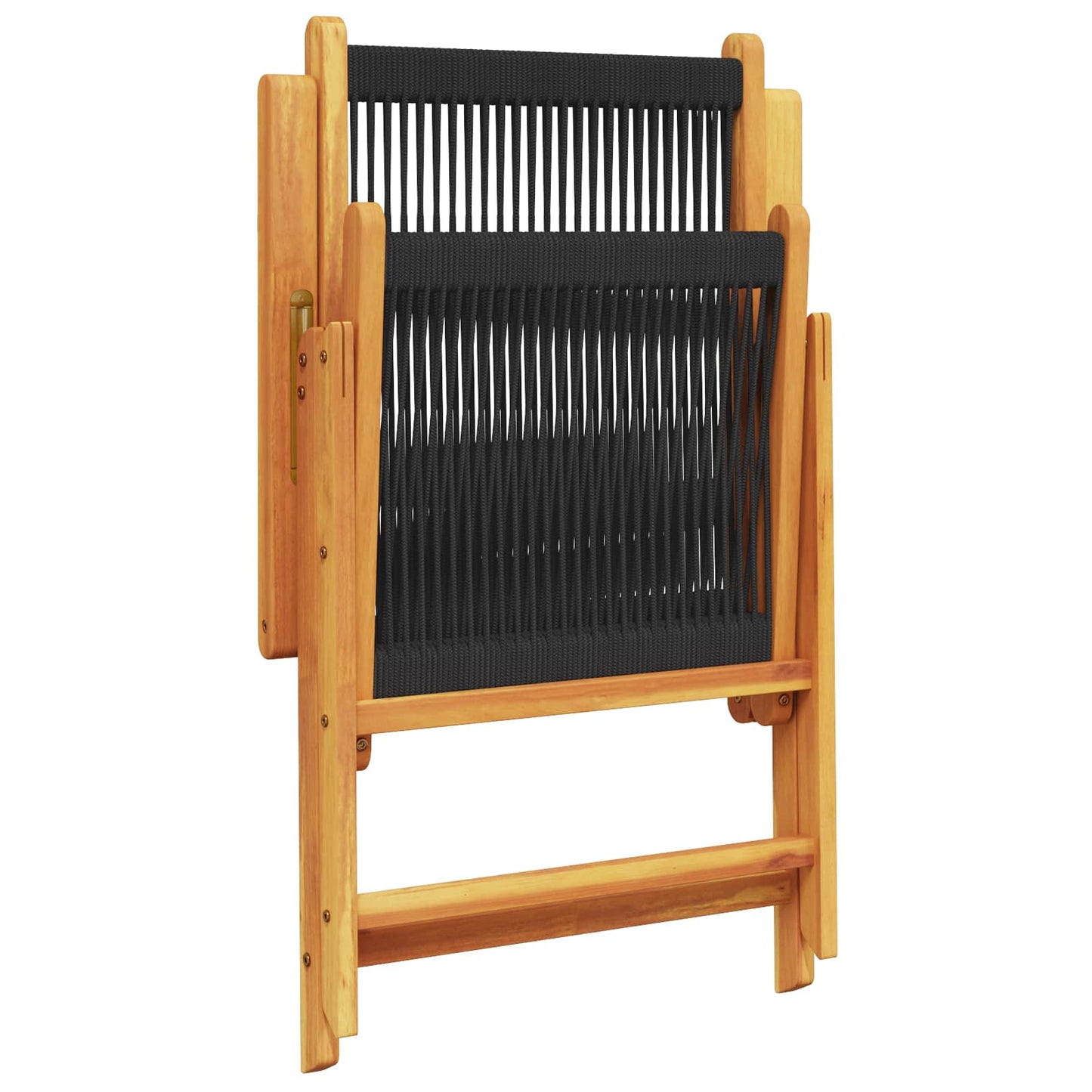 Garten Essgruppe 5 pcs Schwarz Massivholz Akazie