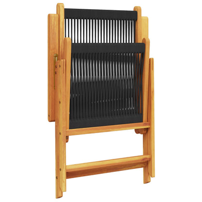 Garten Essgruppe 5 pcs Schwarz Massivholz Akazie