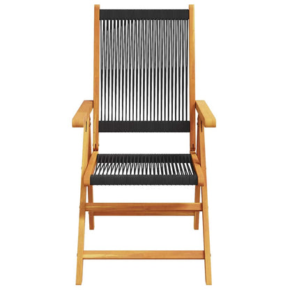 Garten Essgruppe 7 pcs Schwarz Massivholz Akazie