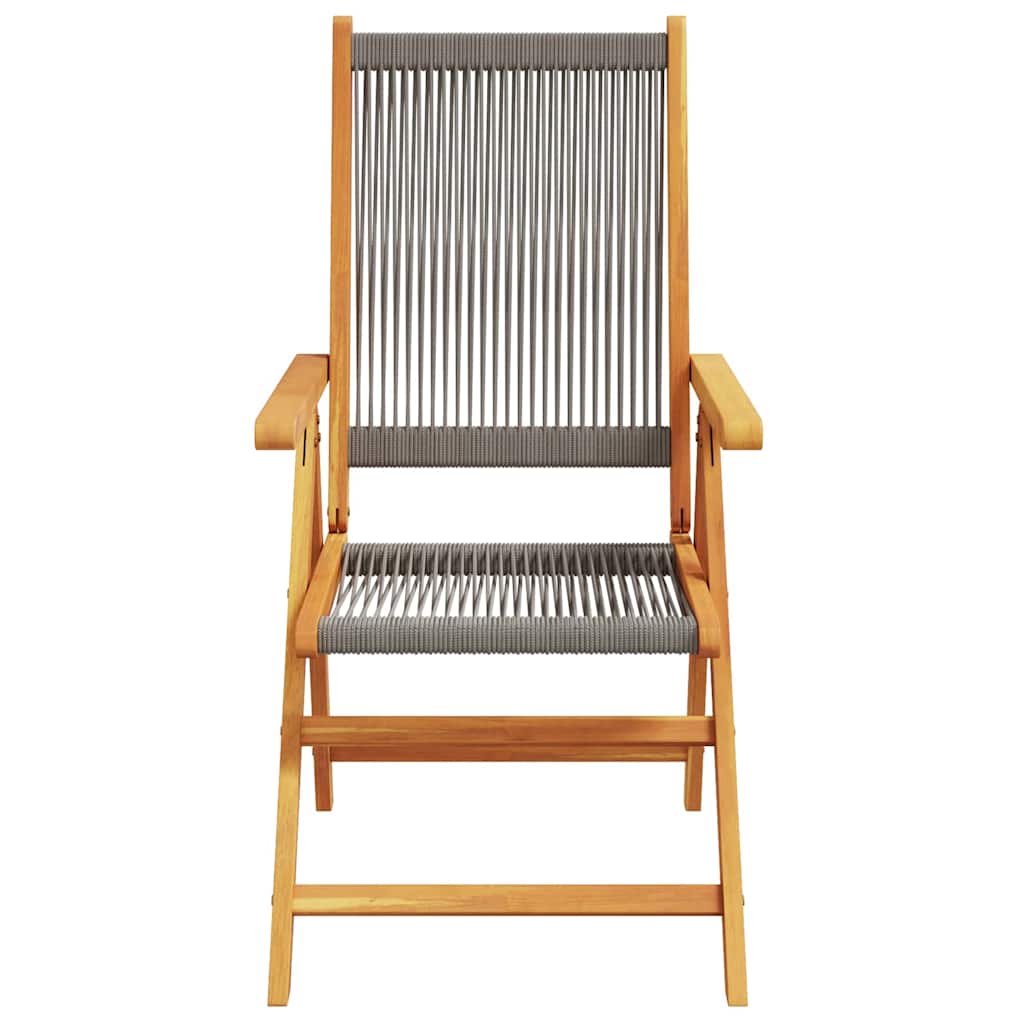 vidaXL Garten Essgruppe 5 pcs Grau Massivholz Akazie