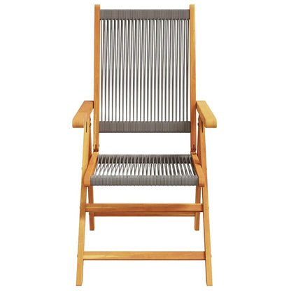 vidaXL Garten Essgruppe 5 pcs Grau Massivholz Akazie