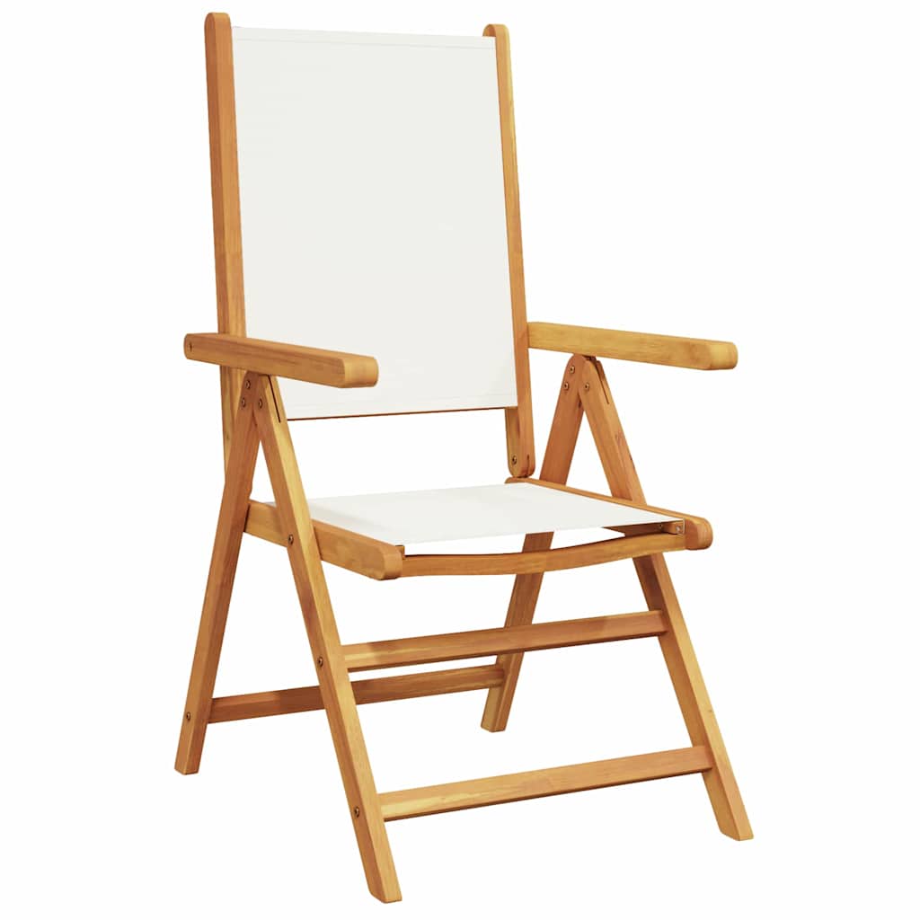 vidaXL Garten Essgruppe 5 pcs Cremeweiß Massivholz Akazie