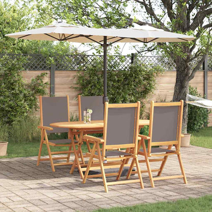 vidaXL Garten Essgruppe 5 pcs Anthrazit Massivholz Akazie