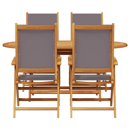 vidaXL Garten Essgruppe 5 pcs Anthrazit Massivholz Akazie