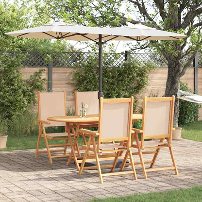 Garten Essgruppe 5 pcs Beige Massivholz Akazie