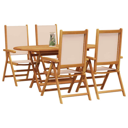 Garten Essgruppe 5 pcs Beige Massivholz Akazie