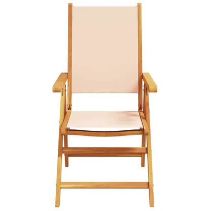 vidaXL Garten Essgruppe 7 pcs Beige Massivholz Akazie