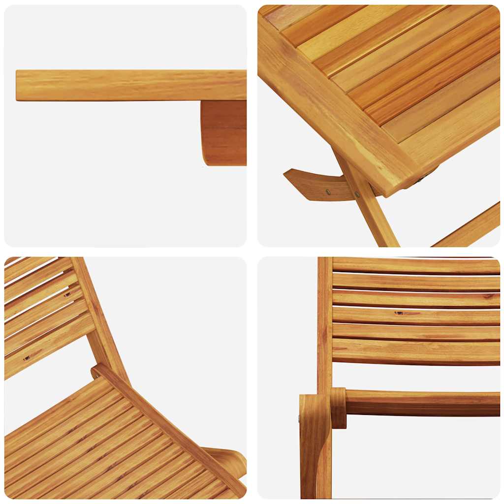 vidaXL Garten Essgruppe 5 pcs Braun Akazie Massivholz