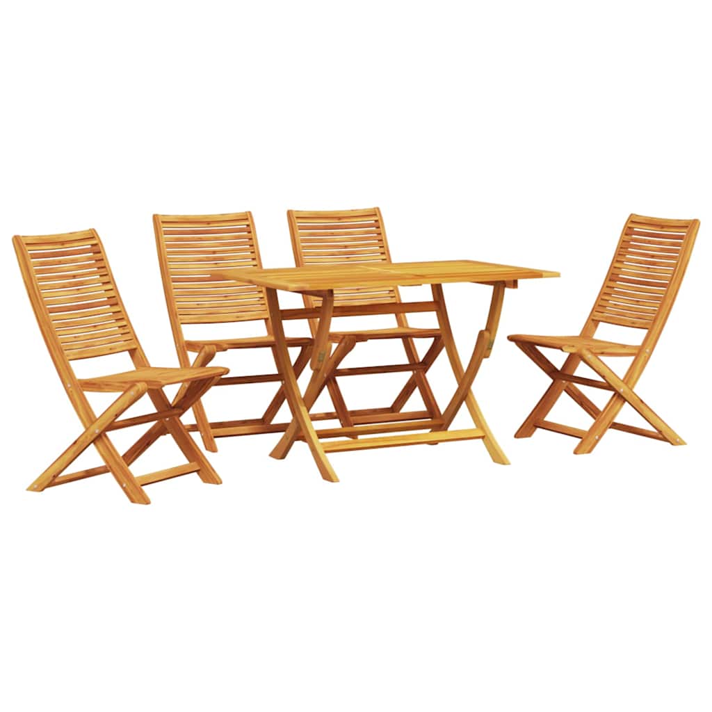 vidaXL Garten Essgruppe 5 pcs Braun Akazie Massivholz