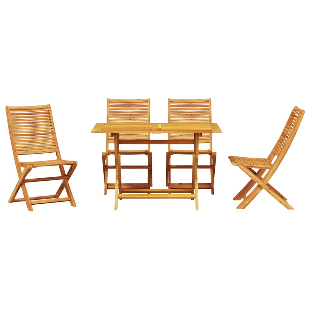 vidaXL Garten Essgruppe 5 pcs Braun Akazie Massivholz