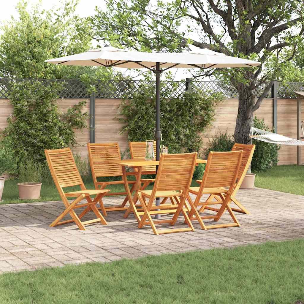 vidaXL Garten Essgruppe 7 pcs Braun Akazie Massivholz