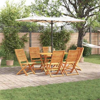vidaXL Garten Essgruppe 7 pcs Braun Akazie Massivholz